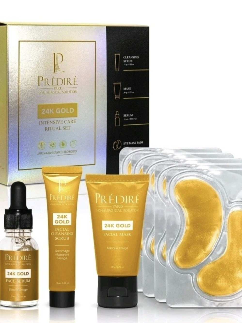 24K Gold Intensive Care Ritual Set - Gold